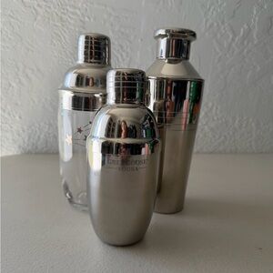 Cocktail Shaker Set Stainless Steel Grey Goose Glass Barware Lot Mixology Kit